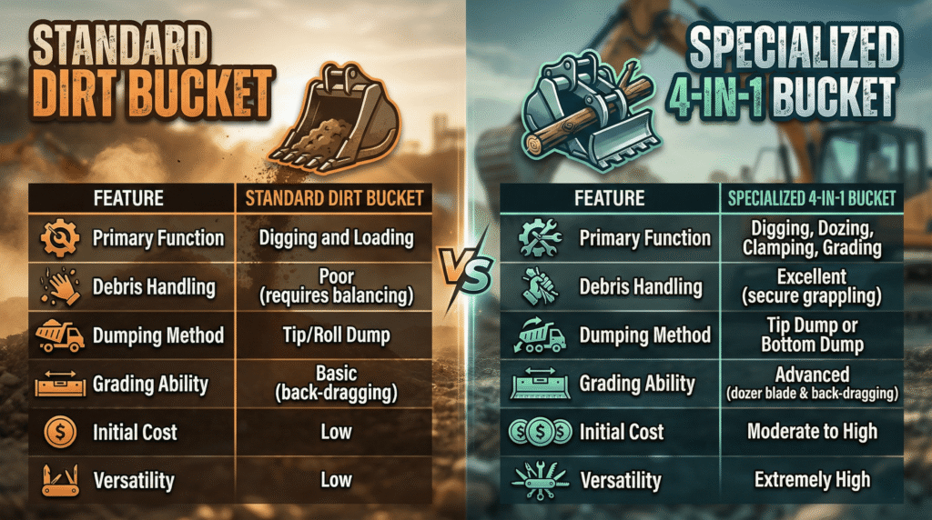 4-in-1 bucket Comparison