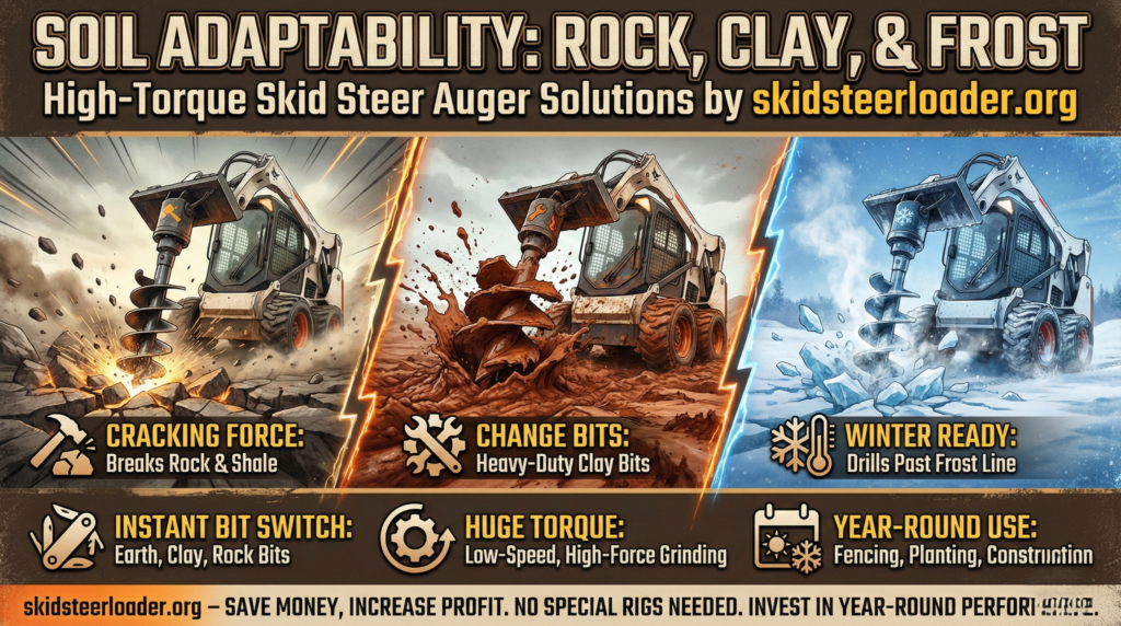High-Torque Skid Steer Auger Soil Adaptability - Skidsteer Loader High-Torque Skid Steer Auger Soil Adaptability
