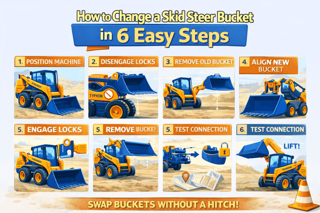 How to Change a Skid Steer Bucket in 6 Easy Steps
