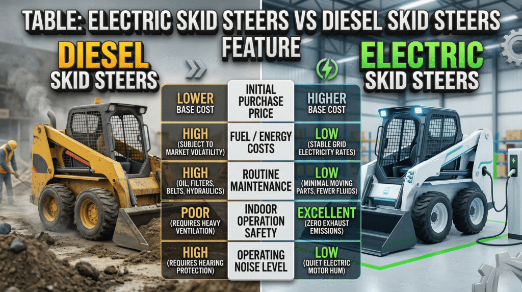 Electric Skid Steers Features