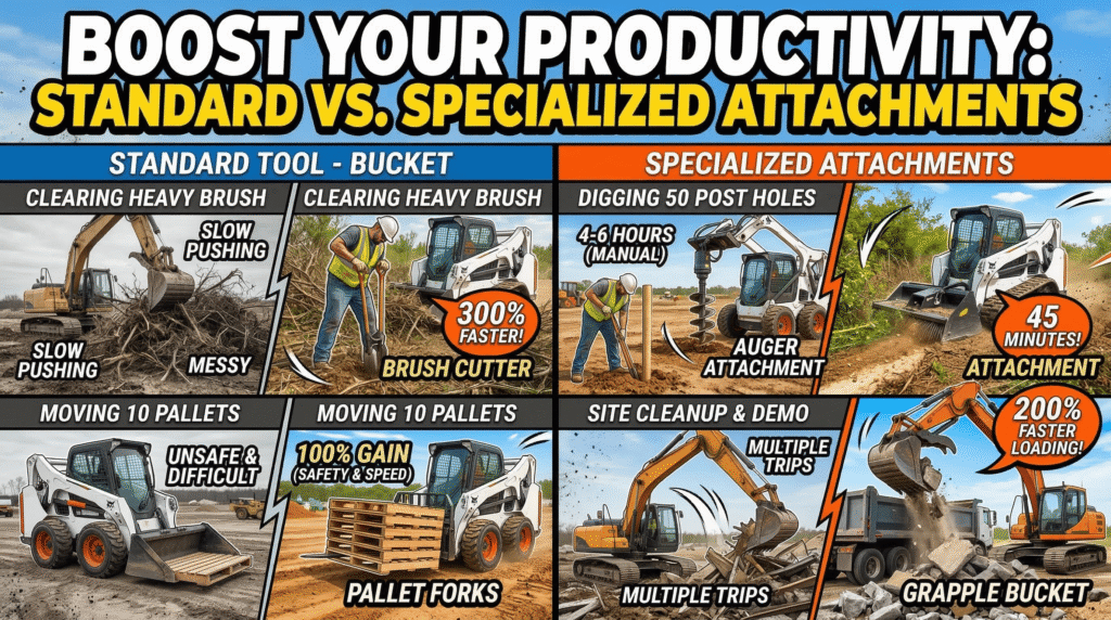 Skid Steer Attachments Productivity