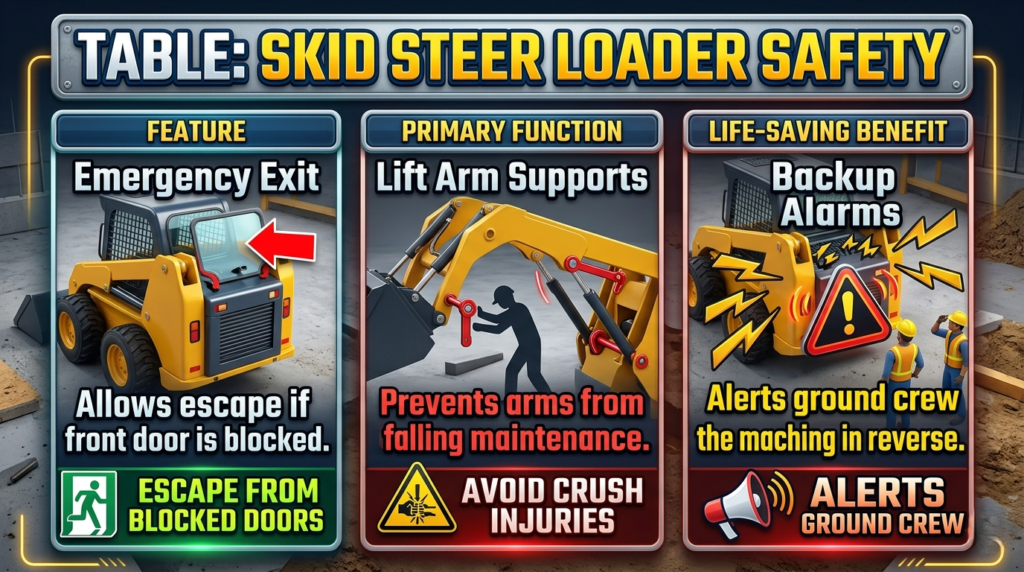 Skid Steer Loader Safety Features