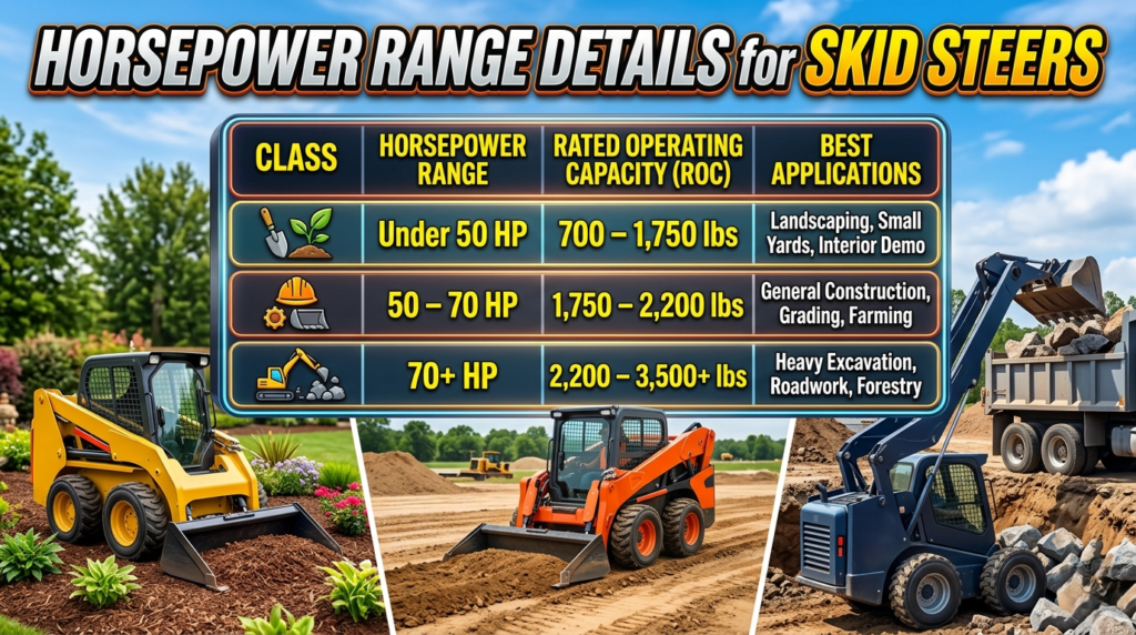Skid Steer Horsepower Range - Skidsteer Loader Skid Steer Horsepower Range