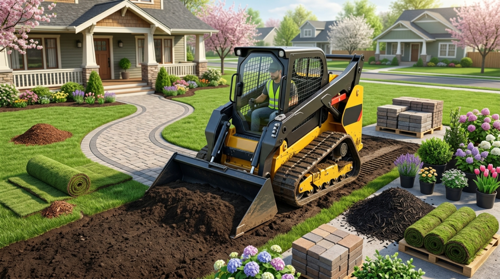 Skid Steer Landscaping Packages for spring! It’s time to Transform your outdoor spaces effortlessly!