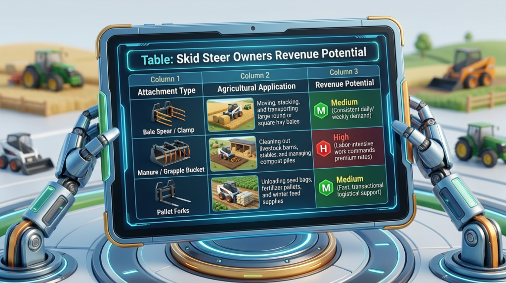 Skid Steer Owners table