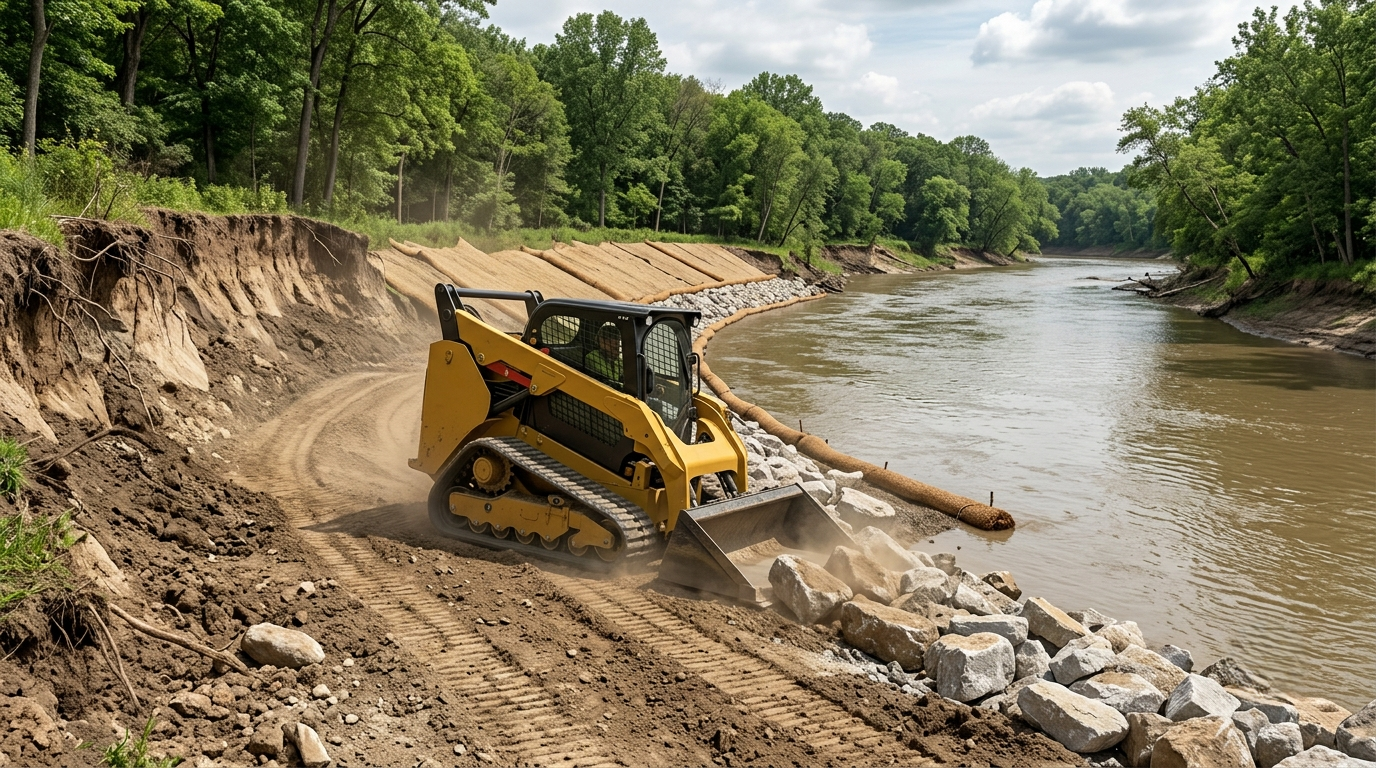 Skid Steers for Erosion Control