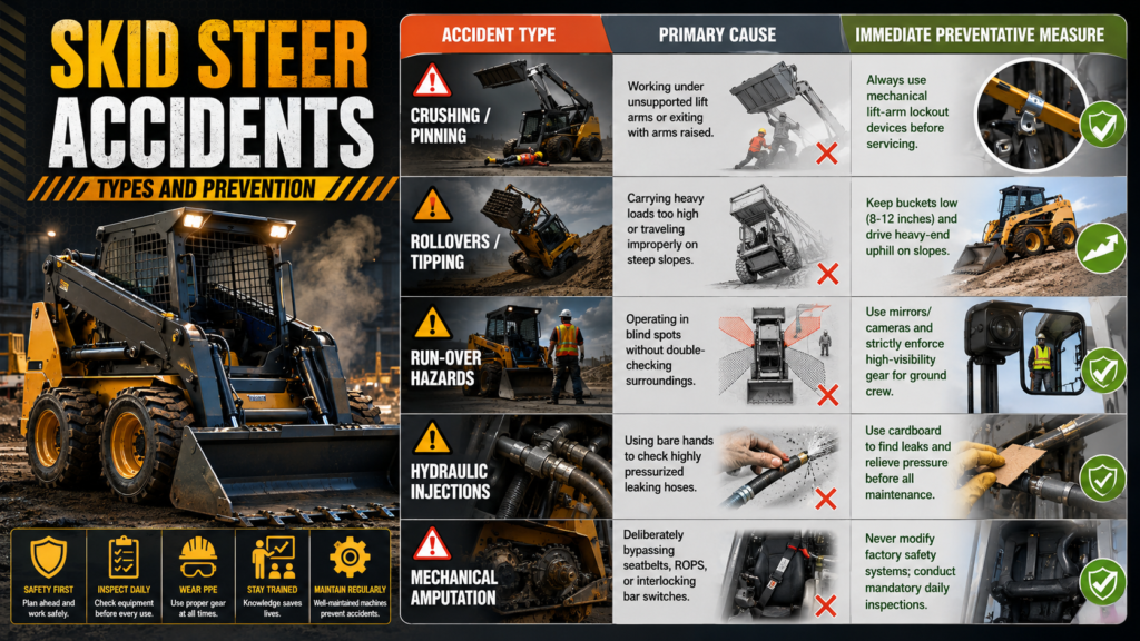 Skid Steer Accidents Table