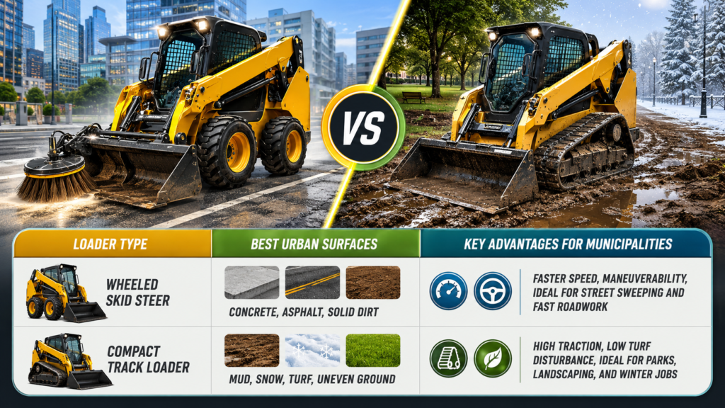 municipal work with skid steer loaders Table