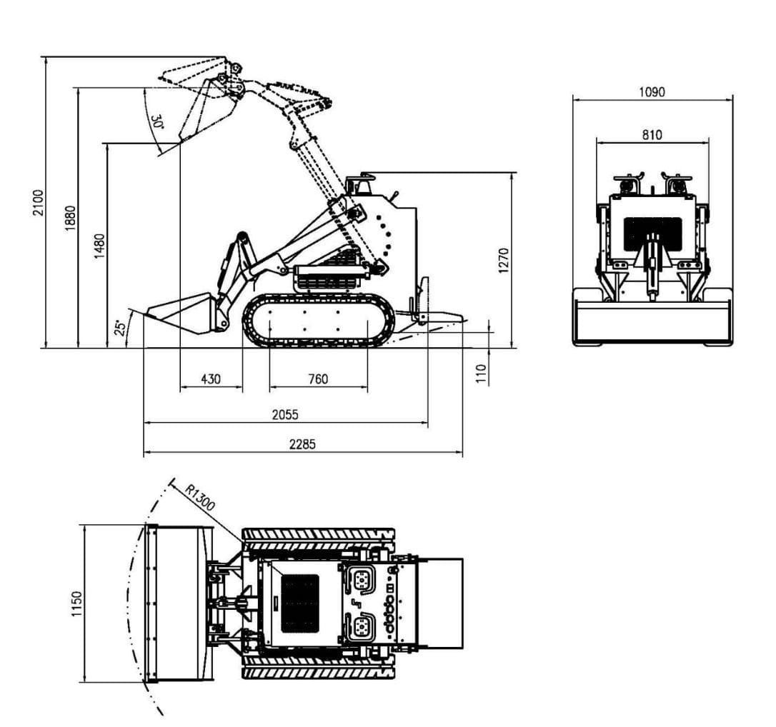 Brand New TYPHON STOMP 2000lbs Mini Skid Steer Loader