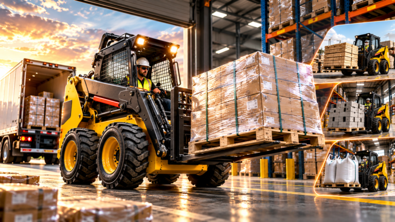 Skid steer pallet forks