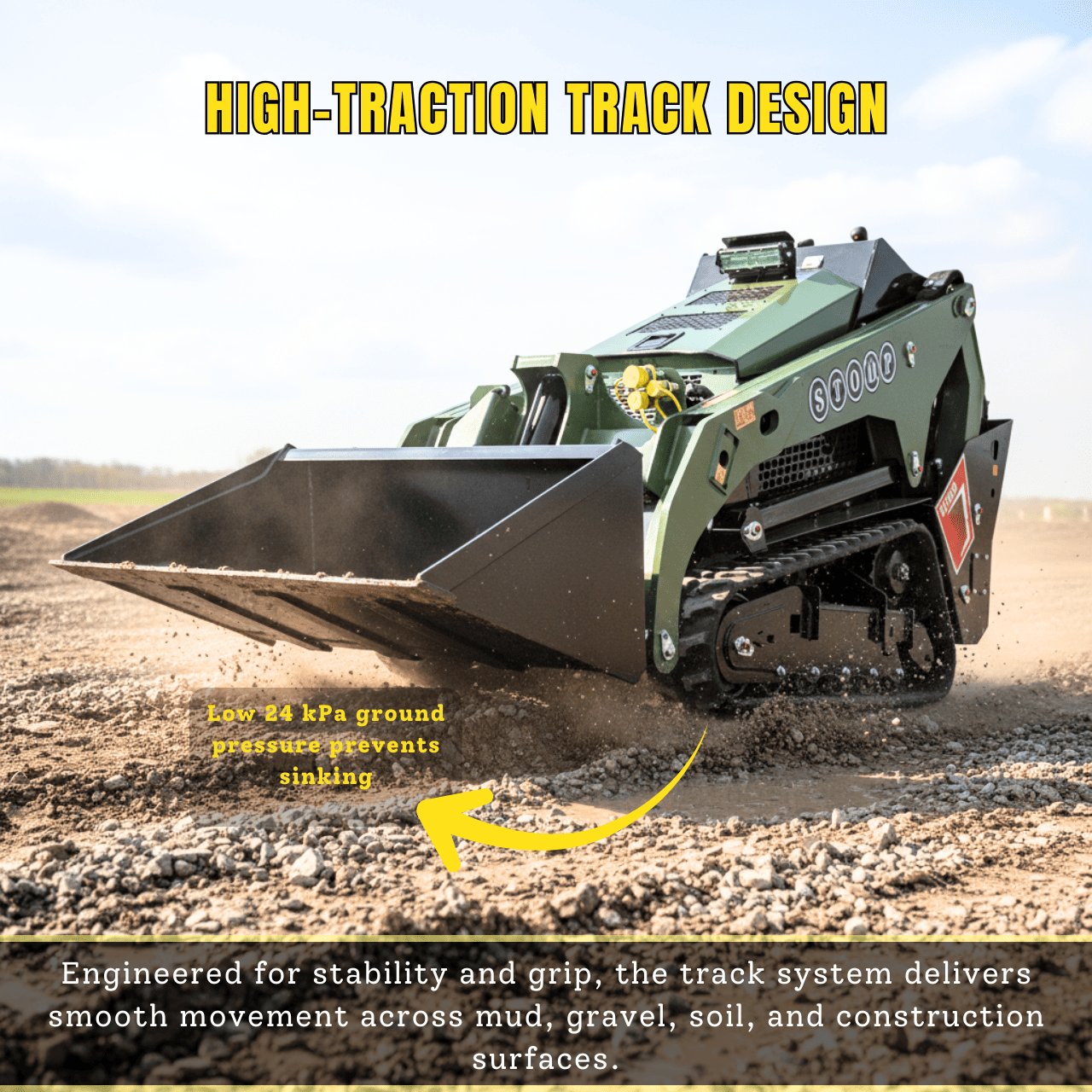 TYPHON Stomp V1000 24HP Kubota D1105 Water Cooled Diesel Skid Steer Pilot Control34